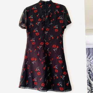 Vintage BB Dakota Turtle Neck Floral Mini Dress Size 2